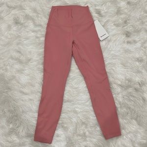 NWT Align HR Pant 25” Pink Puff Size 4